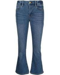 FRAME - Cotton-Blend Cropped Jeans - Lyst