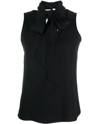 Moschino - Bow-detail Sleeveless Blouse - Lyst