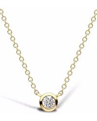 Pragnell - 18Kt Brilliant-Cut Diamond Solitaire Pendant Necklace - Lyst