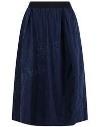 Maria Calderara - Paint-Splatter Crinkled Skirt - Lyst