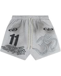 HELLSTAR - Pantalones cortos de deporte Yoga con llamas estampadas - Lyst