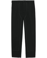 COMME DES GARÇON BLACK - Gerade Hose Mit Ziernähten - Lyst