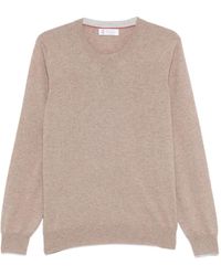 Brunello Cucinelli - Kasjmier Trui Met Ronde Hals - Lyst