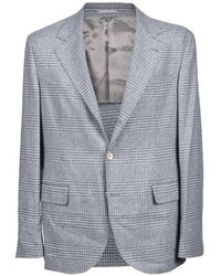 Brunello Cucinelli - Check-Pattern Wool Suit - Lyst