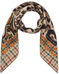 Pierre Louis Mascia - Aloeuw Leopard-Print Geometric-Border Scarf - Lyst