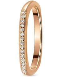 FULLORD - 18Kt Eternity Phalanx Gelbgoldring Mit Diamant - Lyst
