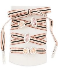 Golden Goose - Cordones A Rayas Con Apliques De Cristales - Lyst