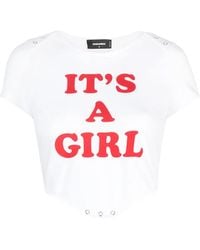 DSquared² - Slogan-Print Cotton T-Shirt - Lyst