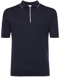 Eleventy - Polo De Canalé Con Cremallera - Lyst