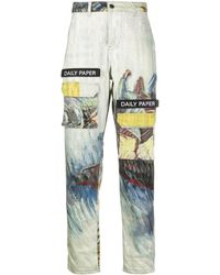 daily paper cargo pants black
