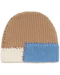 Marni - Cable-Knit Colour-Block Beanie - Lyst