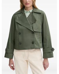 Benetton - Double-Breasted Cropped Jacket - Lyst