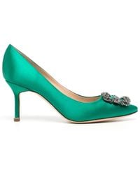 Manolo Blahnik - Hangisi 70Mm Embellished Pumps - Lyst