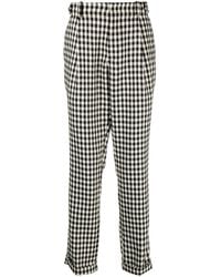 Roberto Cavalli - Gingham-Pattern Tailored Trousers - Lyst