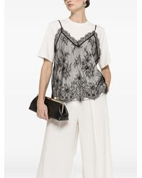 Nissa - Lace-Panel T-Shirt - Lyst