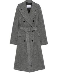 Manuel Ritz - Chevron-Pattern Double-Breasted Coat - Lyst