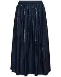 Weekend by Maxmara - Sequin-Embellished Pleated Midi Skirt - Lyst