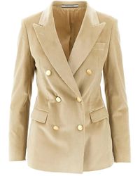 Tagliatore - Blazer Côtelé À Boutonnière Croisée - Lyst
