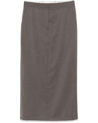 Helmut Lang - Zipped Maxi Skirt - Lyst