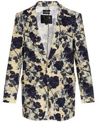 R13 - Floral-Print Single-Breasted Blazer - Lyst