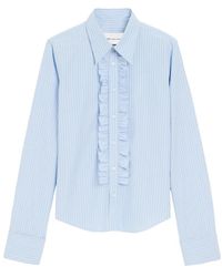 Ami Paris - Fitted Cotton Jabot Shirt For - Lyst