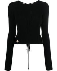 Philipp Plein - Lace-Up Detail Knitted Top - Lyst