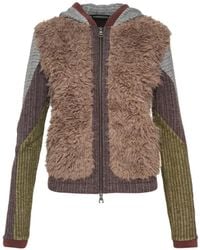 ANDERSSON BELL - Colour-Blocked Faux-Fur Hoodie - Lyst