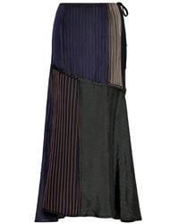 Maison Margiela - Falda Larga Con Diseño Patchwork - Lyst