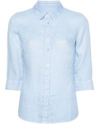 120% Lino - Three-quarter Sleeve Linen Shirt - Lyst