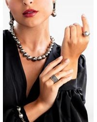 LEIGH MAXWELL - Bahari Tahitian Pearl And Diamond Ring - Lyst