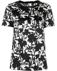 Adam Lippes - Floral-print Silk T-shirt - Lyst