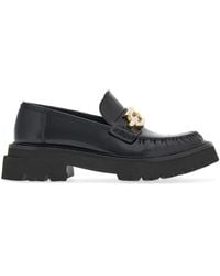 Ferragamo - Gancini-Buckle Leather Loafers - Lyst