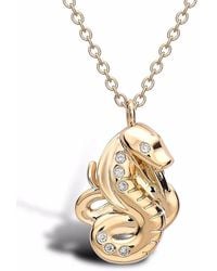 Pragnell - 18Kt Geelgouden Zodiac Halsketting Met Diamanten Hanger - Lyst