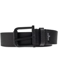 Stone Island - Debossed-Logo Leather Belt - Lyst