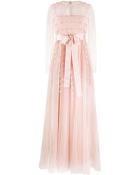RED Valentino フローラル イブニングドレス - ピンク