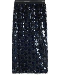 Semicouture - Bindy Sequin-Embellished Fringed Midi Skirt - Lyst