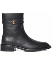 Coccinelle - Logo-Plaque Buckled Ankle Boots - Lyst