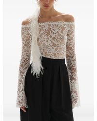 MANURI - Nomi Oberteil Mit Spitzenärmeln - Lyst
