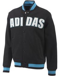 adidas - Fleece Varsity Jacket - Lyst