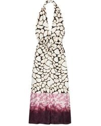 Dries Van Noten - Maxi-Jurk Met Abstracte Print - Lyst
