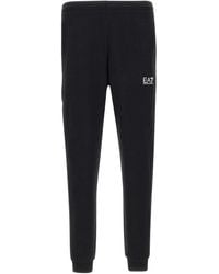 EA7 - Cotton Jogger Trousers With Drawstring Core Identity - Lyst