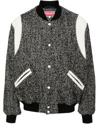 KENZO - Marl-Knit Varsity Jacket - Lyst