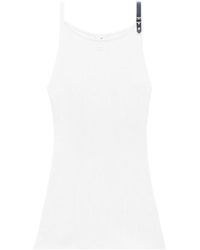 Courreges - Logo-Patch Ribbed-Knit Dress - Lyst