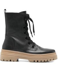 Gabor - Jemmy Lace-Up Lug-Sole Boots - Lyst