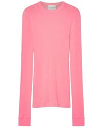 forte_forte - Geribbelde Top Met Lange Mouwen - Lyst