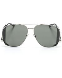 Saint Laurent - Leon Pilot-frame Sunglasses - Lyst