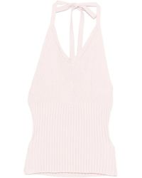 Reformation - Delia Ribbed Halter Top - Lyst