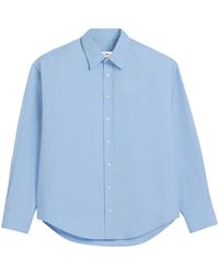 Ami Paris - Katoenen Shirt Met Geborduurd Logo - Lyst