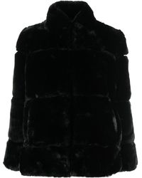 Apparis - High-neck Faux-fur Coat - Lyst