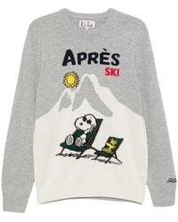 MC2 Saint Barth - Peanuts-Print Intarsia-Knit Sweater - Lyst